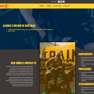 site para academia profissional