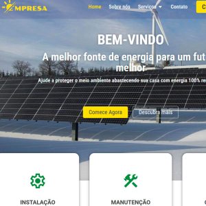 Procurando um website profissional para a sua empresa? Temos um site institucional completo e pronto para uso, ideal para empresas de todos os portes.